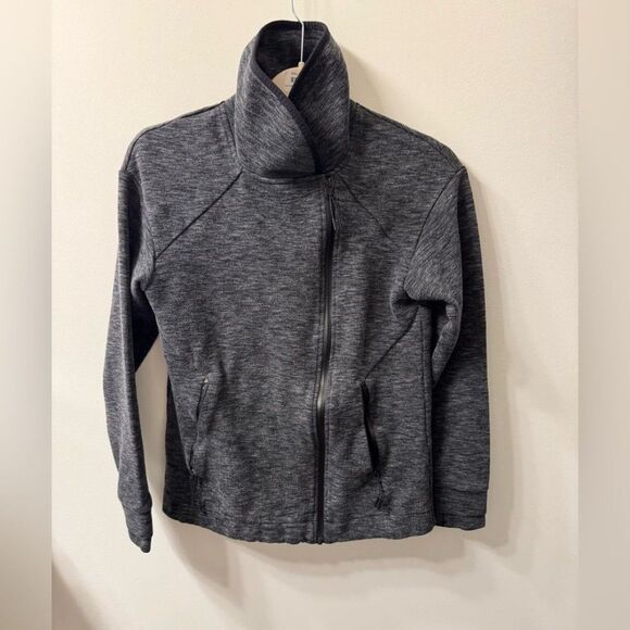 Champion Gray Bomber Jacket with High Collar and Slim Fit - Picture 1 of 10
